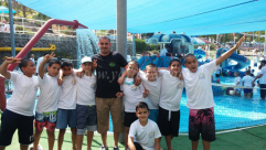  بالصور: رحلة ترفيهية لطلاب مركز حراء من يافا إلى مسبح "لونا غال" قرب طبريا